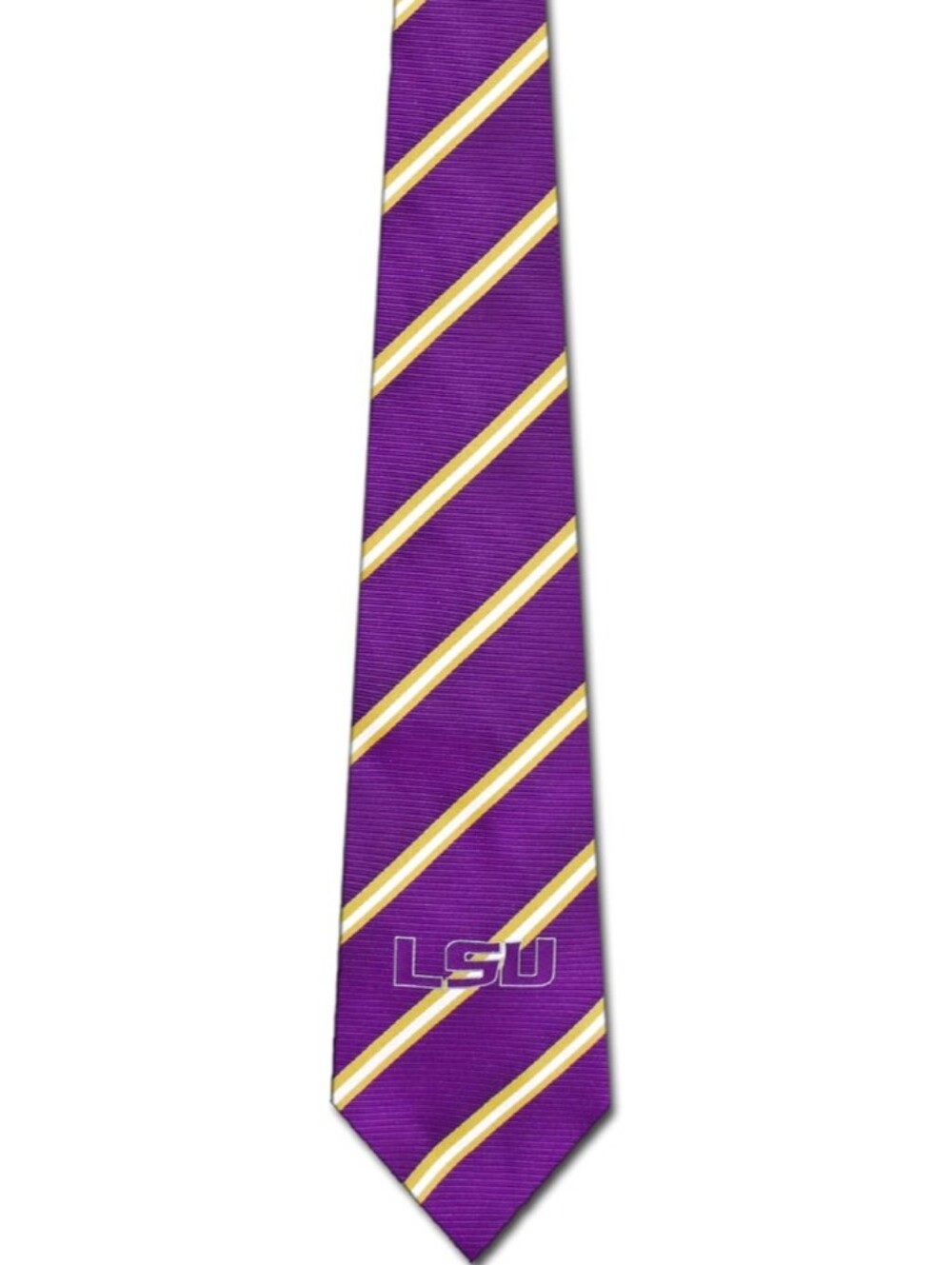 NEW! LSU Purple and Gold Striped Tie